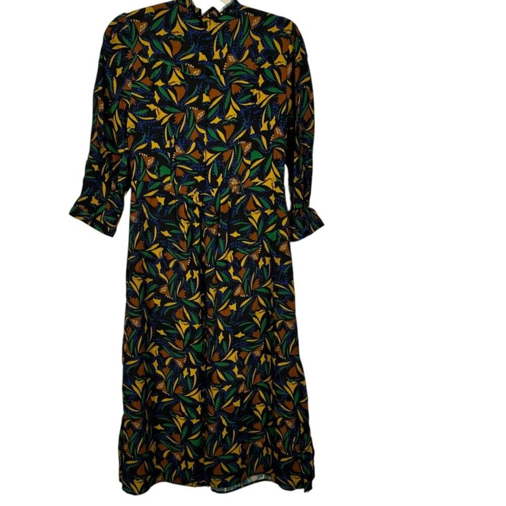 Chic See U Soon Long Sleeve Multicolor Dress New with Tags Small - Picture 2 of 4
